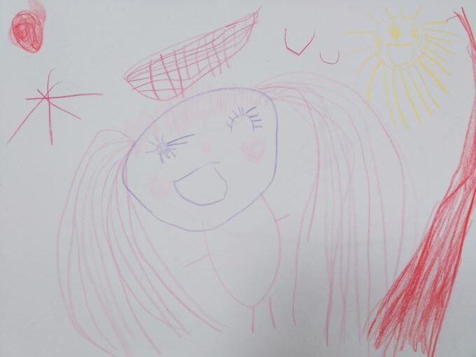 子どもが描いたイラスト。